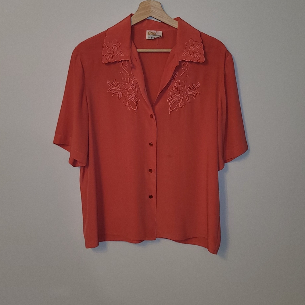 Vintage Coral Blouse